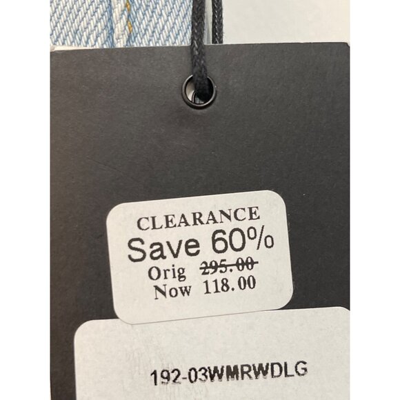 Re/done Mid Rise Wide Leg Denim Jeans Acqua Size 32 NWT - Picture 8 of 9